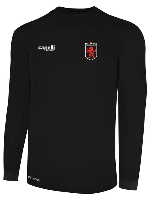 UTAH GLORY BASICS II LONG SLEEVE TRAINING JERSEY BLACK WHITE