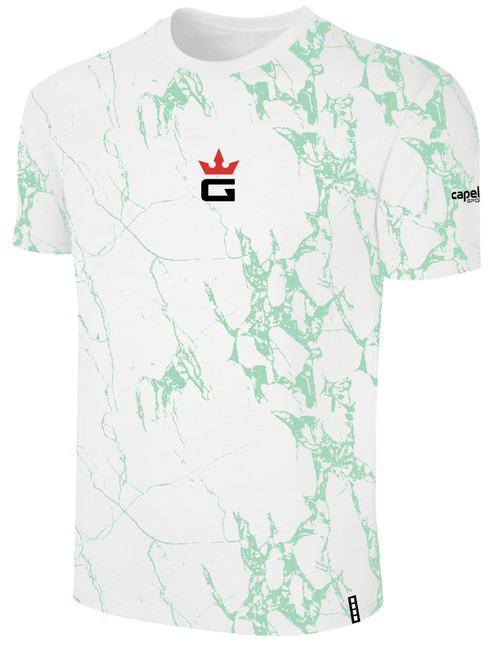 UTAH GLORY LIFESTYLE MARBLE TEE WITH SLEEVE LOGO WHITE MINT
