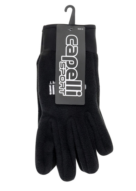 PARADISE SC CAPELLI SPORT FLEECE FIELD   GLOVE BLACK WHITE