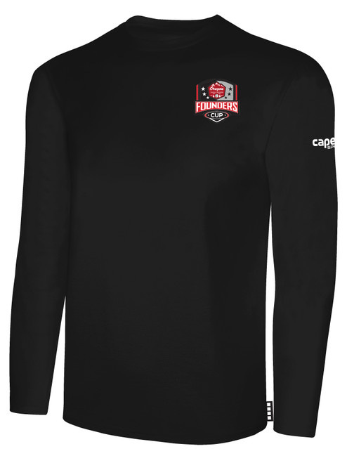 OREGON YSA FOUNDERS ODP BASICS COTTON LONG SLEEVE T-SHIRT CREST LEFT CHEST BLACK WHITE