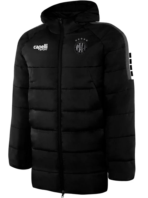 PIPELINE SC SOUTH MADISON STADIUM COAT  BLACK WHITE
