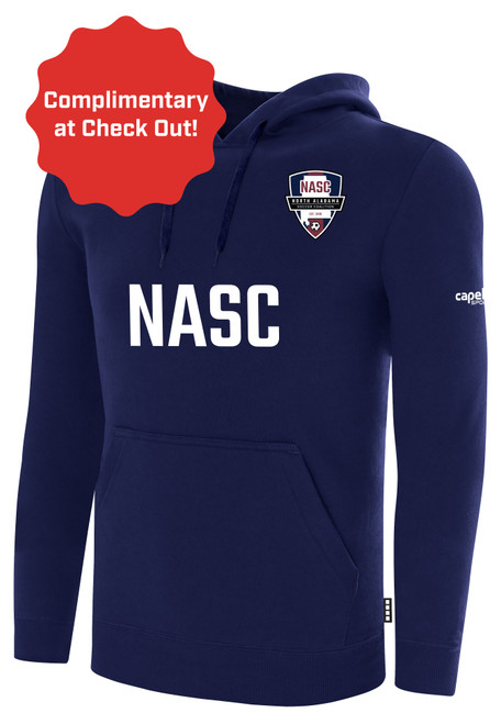 NORTH ALABAMA SC BASICS FLEECE PULLOVER HOODIE NAVY WHITE