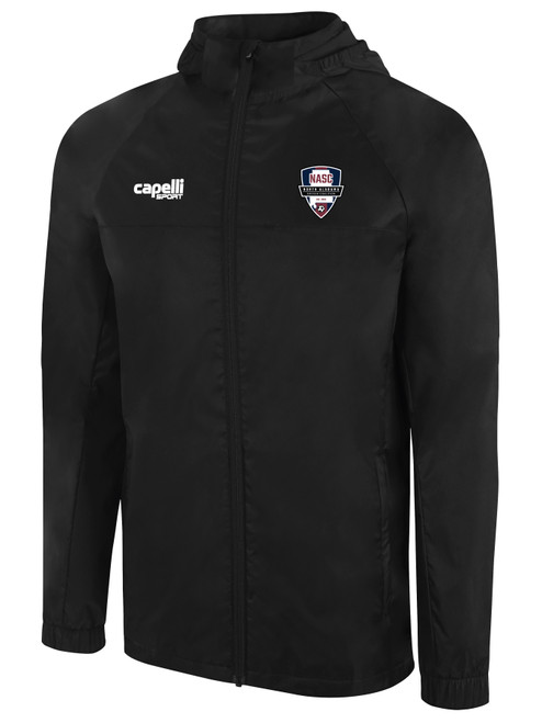 NORTH ALABAMA SC CORE ALL WEATHER JACKET BLACK WHITE