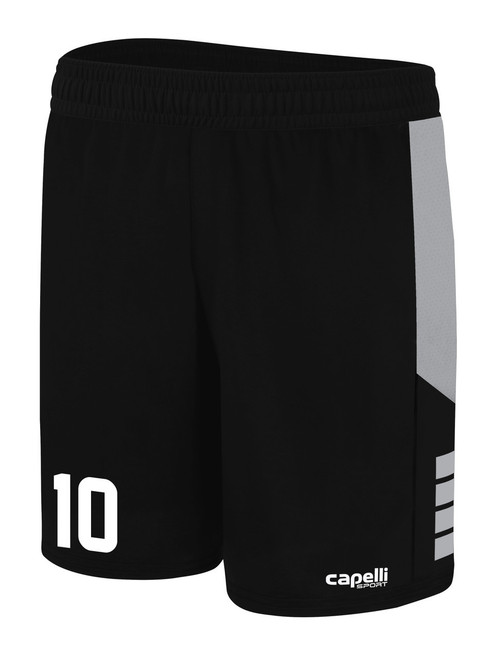 ECLIPSE SELECT SC MIDTOWN MATCH SHORTS BLACK LIGHT GREY WHITE -KIT