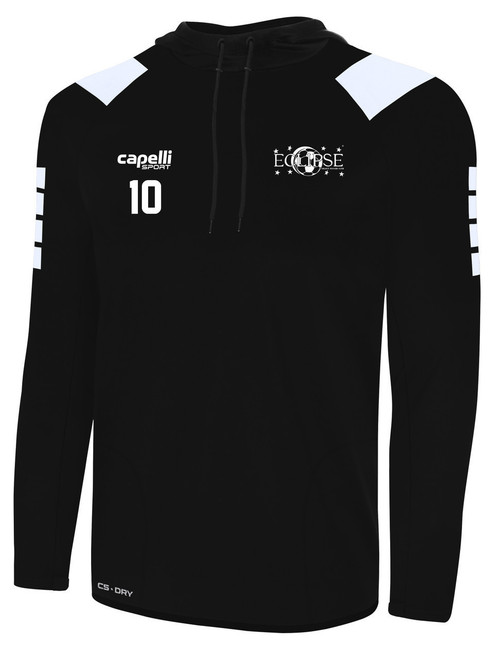ECLIPSE SELECT SC EMPIRE WARM HOODED TRAINING TOP BLACK WHITE -KIT