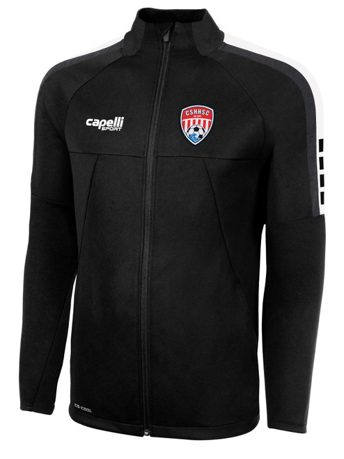 COLD SPRING HARBOR MADISON TRAINING JACKET BLACK WHITE