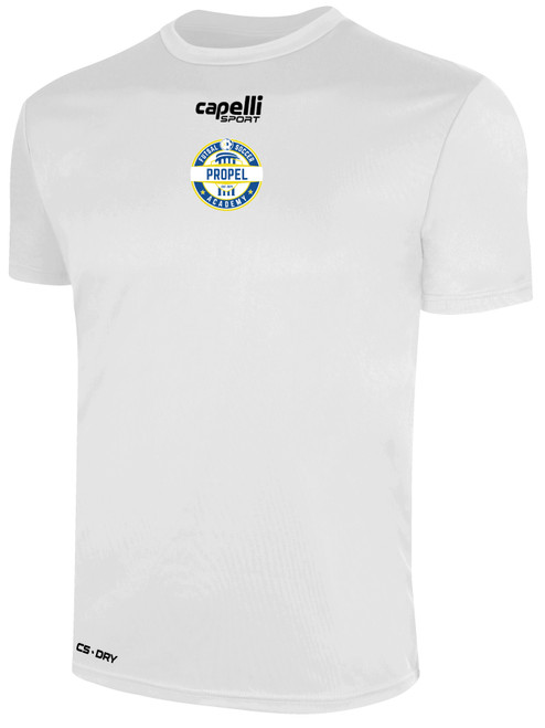 PROPEL FUTSAL SA BASICS CREW NECK POLY TEE WHITE