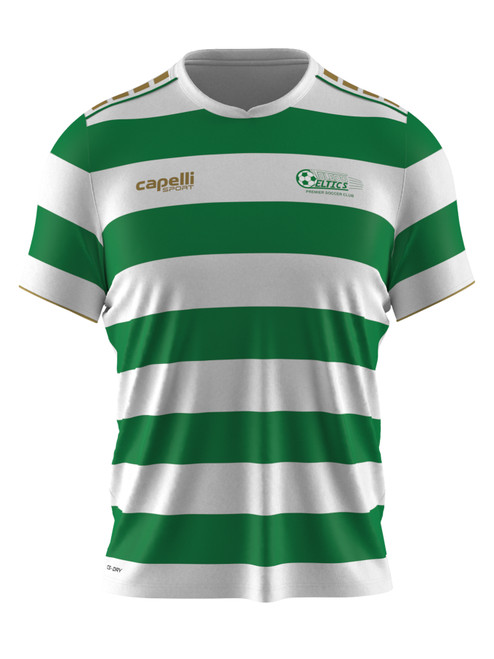 TOLEDO CELTIC AWAY BROOKLYN II HOOP JERSEY WHITE CELTIC GREEN METALLIC GOLD -KIT