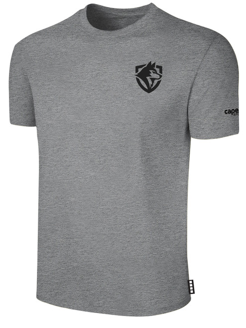 DIABLO VALLEY BASICS COTTON TEE CREST ON WEARERS LEFT CHEST LIGHT HEATHER GREY BLACK