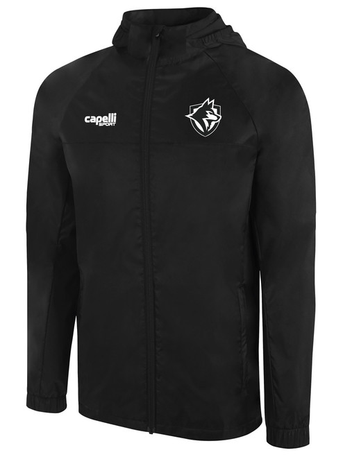 THE WOLVES FC CORE ALL WEATHER JACKET BLACK WHITE