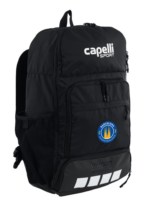BARCELONA SOCCER EXCELLENCE ACADEMY PITCH I TEAM BACKPACK BLACK WHITE