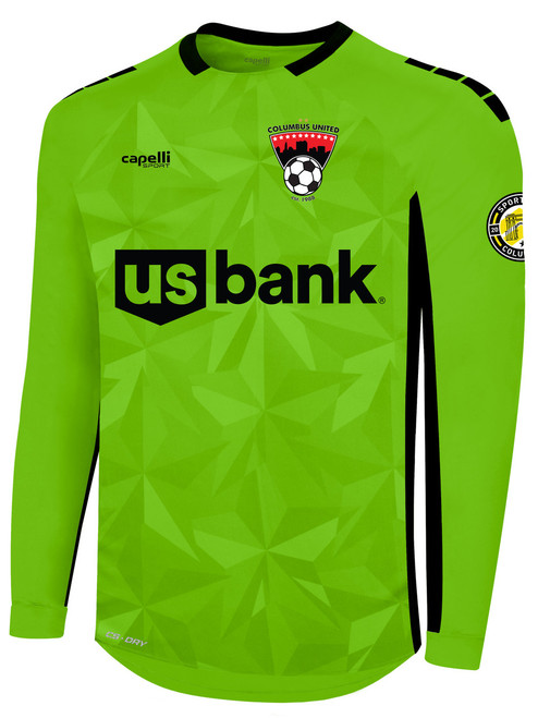 COLUMBUS UNITED  PITCH STAR  LONG  SLEEVE GOALKEEPER JERSEY NEON GREEN BLACK