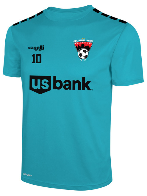 COLUMBUS UNITED    TEAM JERSEY   TURQUOISE BLACK