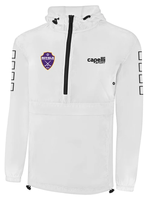 SC ROYAL CLASSIC PACKABLE WINDBREAKER WHITE BLACK