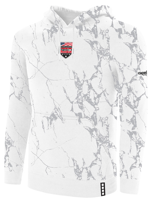 PATRIOT SOCCER LIFESTYLE MARBLE FLEECE WHITE LIGHT GREY