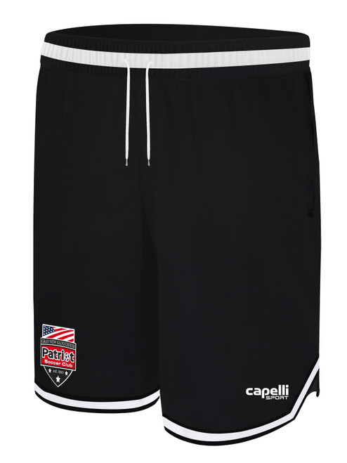 PATRIOT SOCCER HOOP SHORTS BLACK WHITE
