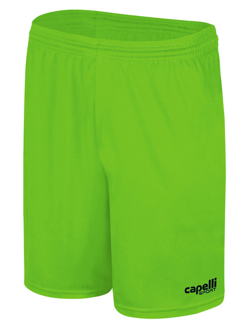 BARCELONA SOCCER EXCELLENCE ACADEMY CS II MATCH GOALKEEPER SHORTS NEON GREEN BLACK