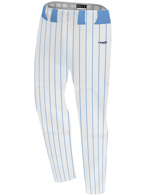 SOUTH JERSEY YOUNG  GUNS BASE PINSTRIPE PANTS WHITE POWDER BLUE NAVY