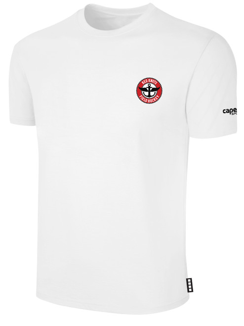 RED KNOTS FH  BASICS COTTON SHORT SLEEVE T-SHIRT CREST ON WEARERS LEFT CHEST WHITE BLACK