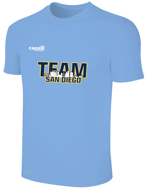 TEAM SAN DIEGO BASICS II TRAINING JERSEY POWDER BLUE WHITE