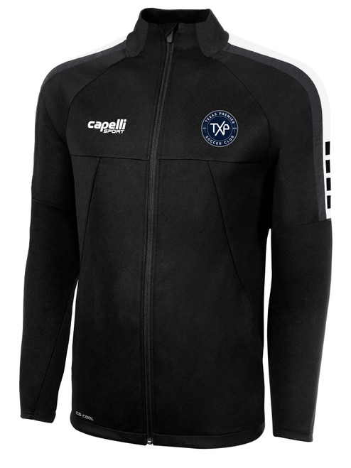 TEXAS PREMIER MADISON TRAINING JACKET BLACK WHITE