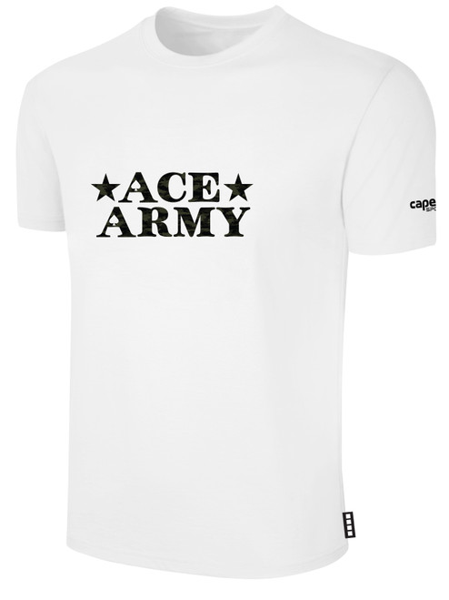 ACE VOLLEYBALL BASICS COTTON TEE CREST CENTER CHEST WHITE BLACK