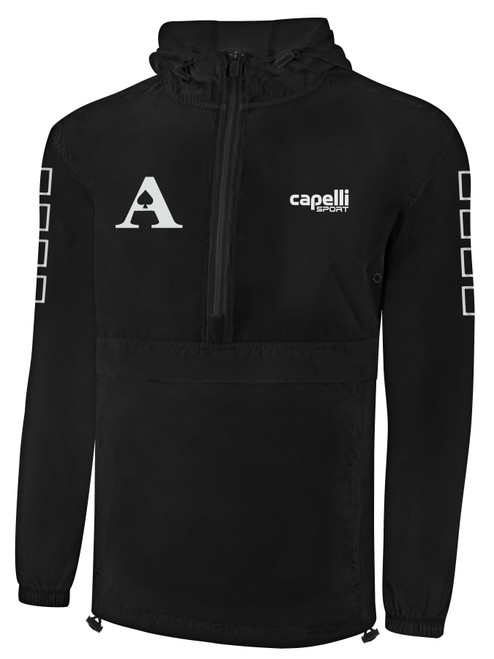 ACE VOLLEYBALL CLASSIC PACKABLE WINDBREAKER BLACK WHITE