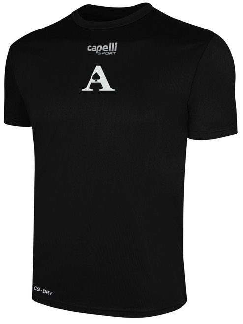 ACE VOLLEYBALL BASICS CREW NECK POLY TEE BLACK
