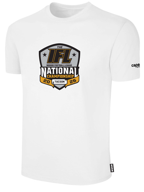 IFL FAN SHOP BASICS COTTON T-SHIRT CREST ON WEARERS CENTER CHEST WHITE BLACK