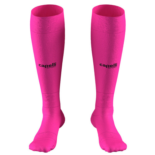 POTOMAC SOCCER 4 CUBE MATCH SOCKS BRIGHT PINK BLACK