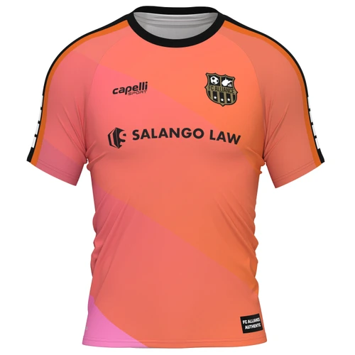 FC ALLIANCE MADISON SHORT SLEEVE TRAINING TOP BRIGHT PINK TEAM ORANGE BLACK