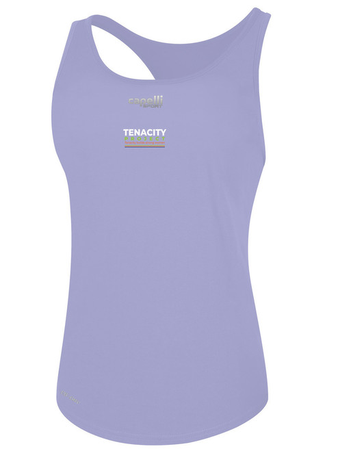 NATIONAL TEAM BASICS WOMEN'S RACER BACK TANK CREST CENTER CHEST LAVENDER