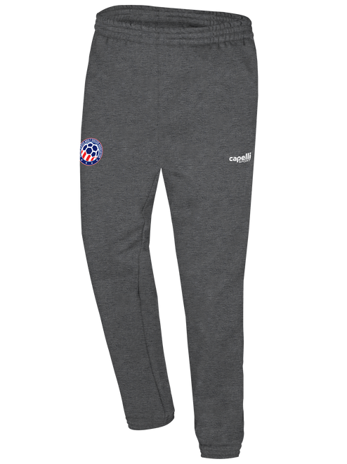 USASA BASICS I FLEECE SWEATPANTS DARK HEATHER GREY WHITE