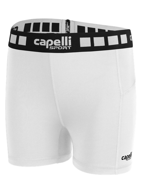 AUBURN SC  GIRLS & WOMEN'S PERFORMANCE SHORTS WHITE