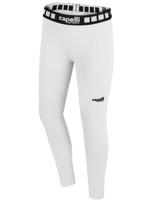 AUBURN SC  GIRLS & WOMEN'S FULL LENGTH PERFORMANCE TIGHT WHITE