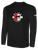 ELITE SA SMALL LOGO BASICS COTTON LONG SLEEVE T-SHIRT CENTER CHEST: ELITE SA CREST BLACK WHITE