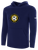 FDB BASICS FLEECE HOODIE WEARERS CENTER CHEST: FDB CREST NAVY WHITE