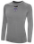 REFEREE BASICS CREW NECK LONG SLEEVE POLY TEE LIGHT HEATHER GREY BLACK - NCSRA