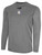 REFEREE BASICS CREW NECK LONG SLEEVE POLY TEE LIGHT HEATHER GREY BLACK - KRDC