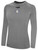 REFEREE BASICS CREW NECK LONG SLEEVE POLY TEE LIGHT HEATHER GREY BLACK - KRDC
