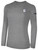 REFEREE  BASICS COTTON LONG SLEEVE TEE SHIRT LIGHT HEATHER GREY BLACK - KRDC