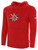 CHAOS FC BASICS FLEECE HOODIE CENTER CHEST: CHAOS FC CREST RED WHITE