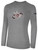 CHAOS FC BASICS LONG SLEEVE TEE SHIRT CENTER CHEST: CHAOS FC CREST LIGHT HEATHER GREY BLACK