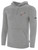 CHAOS FC BASICS FLEECE HOODIE LEFT CHEST: CHAOS FC CREST LIGHT HEATHER GREY BLACK