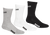 REFEREE BASICS ULTRA COMFORT 3 PACK CREW SOCKS BLACK LIGHT HEATHER GREY WHITE - OCL