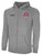 REFEREE BASICS FLEECE ZIP UP LIGHT HEATHER GREY BLACK - OCL