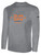 EVOLUTION SC BASICS COTTON LONG SLEEVE T-SHIRT EVO *CREST ON WEARERS CENTER CHEST LIGHT HEATHER GREY BLACK