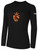 EVOLUTION SC BASICS COTTON LONG SLEEVE T-SHIRT CROWN *CREST ON WEARERS CENTER CHEST BLACK WHITE