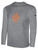 EVOLUTION SC BASICS COTTON LONG SLEEVE T-SHIRT CROWN *CREST ON WEARERS CENTER CHEST LIGHT HEATHER GREY BLACK