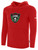 KC LEGENDS BASICS FLEECE HOODIE LARGE CREST ON CENTER CHEST RED WHITE